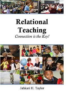 A collage of photos with the words relational teaching in it.