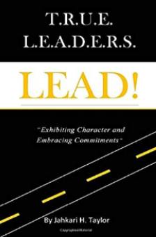A book cover with the title " leaders lead !"